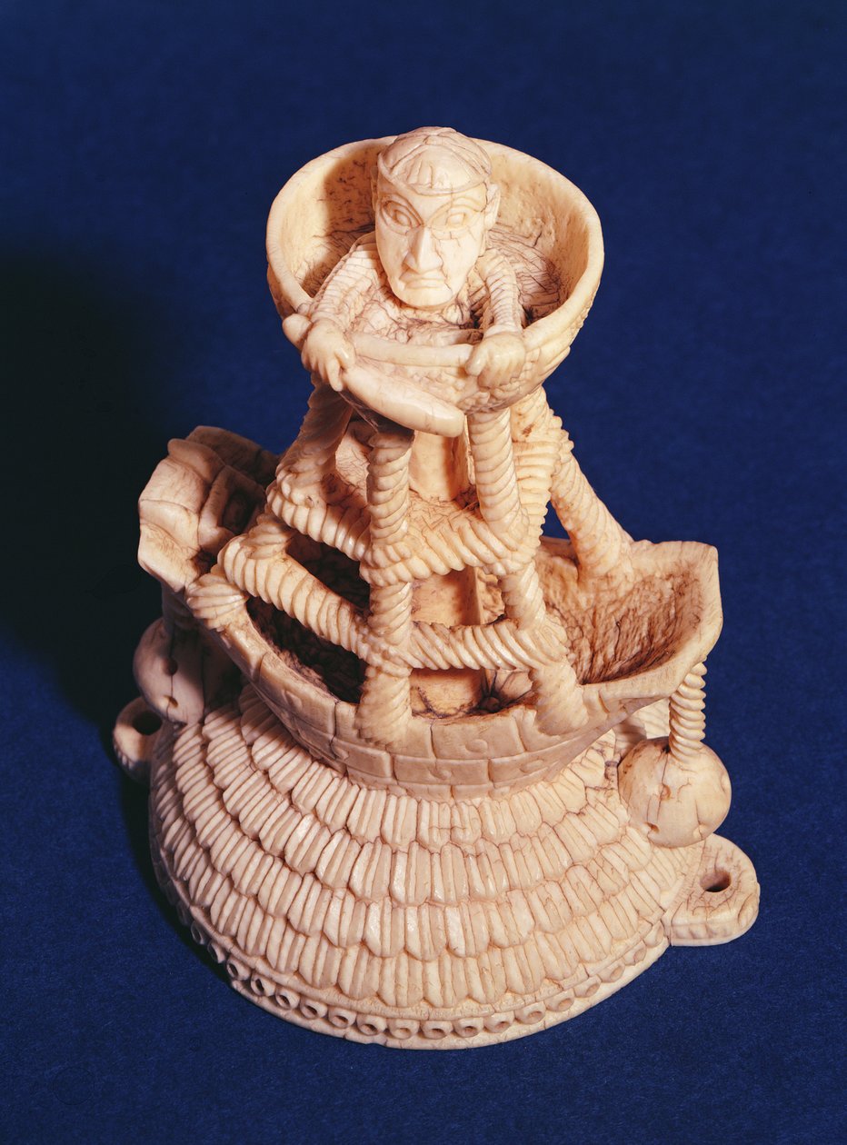 Den övre delen av Salt Cellar av befälhavaren på det heraldiska skeppet, Nigeria, bini-portugisiska, ca 1525-1600 av Nigerian