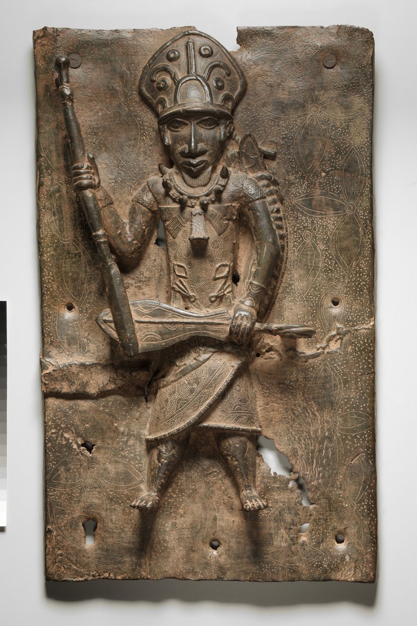 Plack, möjligen 1500-1600-tal (mässing) av Nigerian Nigerian