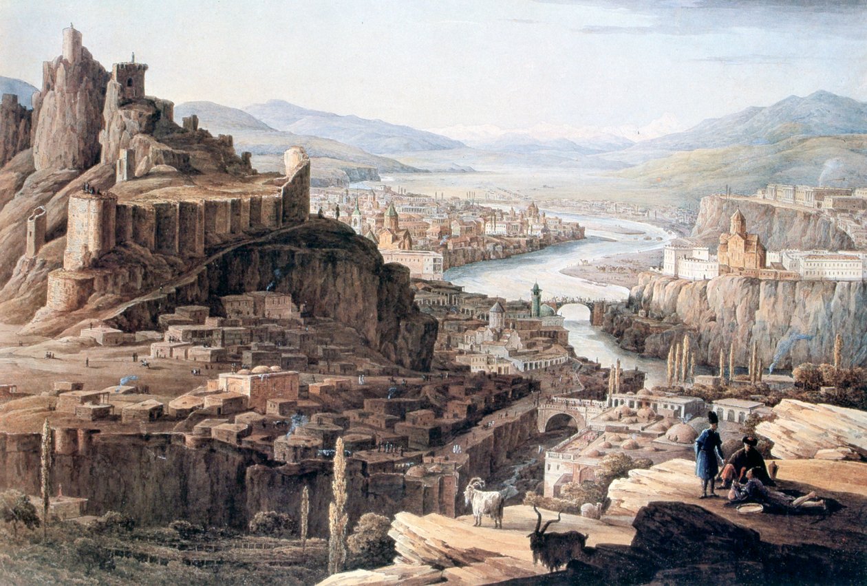"Utsikt över Tiflis", 1830 av Nikandor Grigorievich Chernetsov