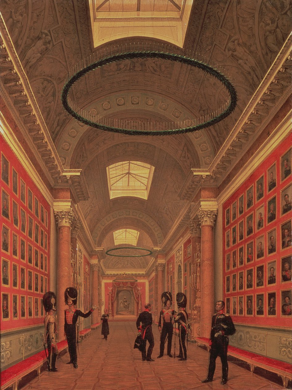 Krigsgalleriet i Vinterpalatset i S:t Petersburg, ca 1830-talet av Nikanor Grigor