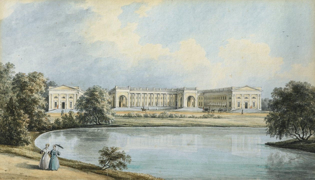 Utsikt över Alexanderpalatset i Tsarskoye Selo, 1839 av Nikanor Grigoryevich Chernetsov
