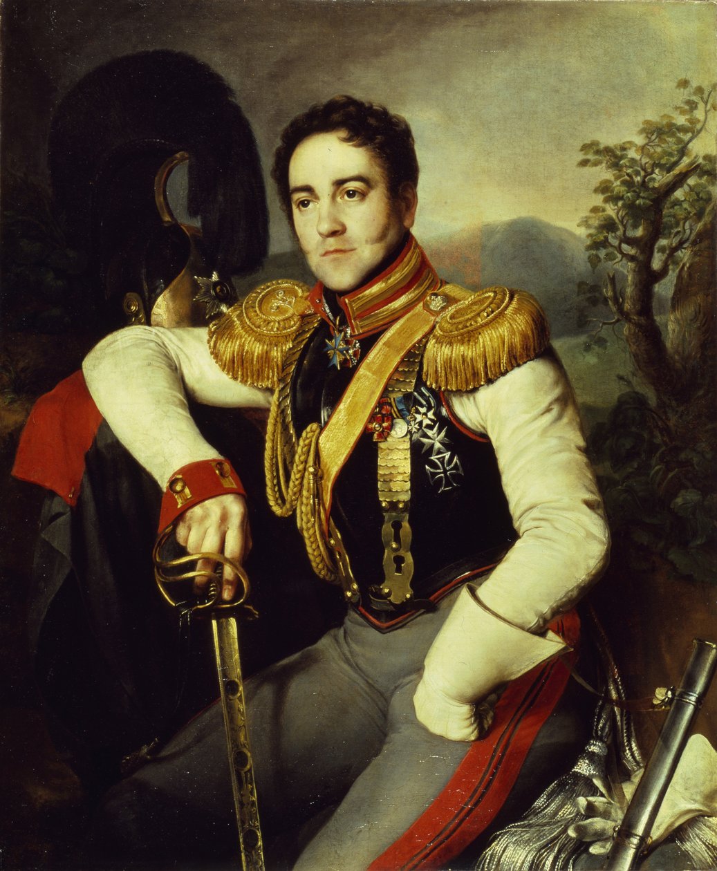 Porträtt av greve Vladimir Stepanovich Apraksin 1796-1833, 1829 av Nikifor Stepanovich Krylov