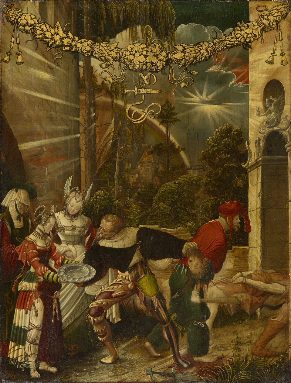 Halshuggningen av Johannes döparen, ca 1517 (olja på tall) av Niklaus Manuel