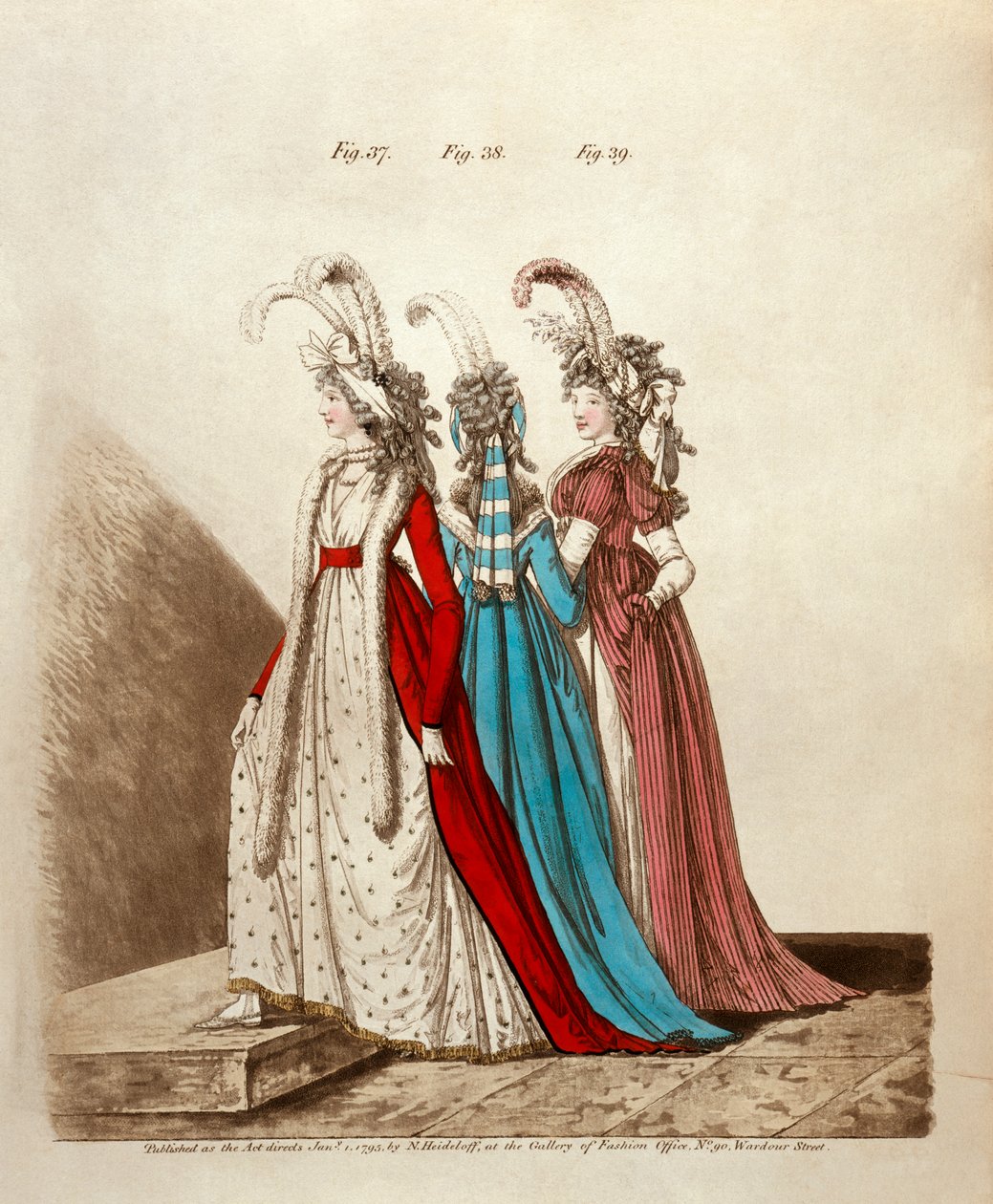 Eftermiddagsklänningar, 1795 av Niklaus von Heideloff