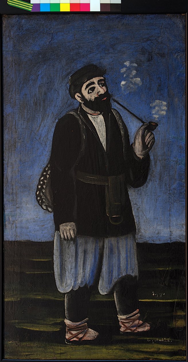 Porter Soso par Pirosmani (Pirosmanashvili), Niko (1862-1918). Olja på vaxduk, storlek: 77x42 av Niko Pirosmanashvili