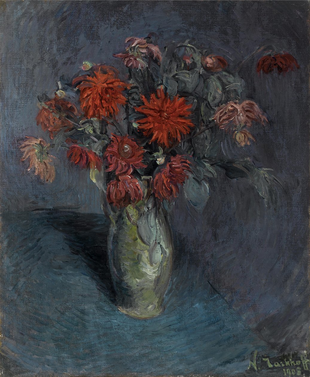 Blommor i en vas av Nikolai Aleksandrovich Tarkhov