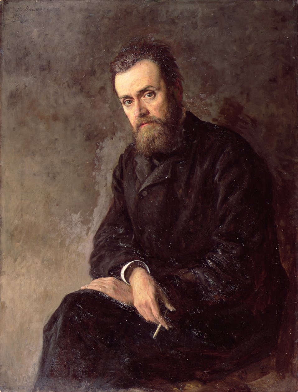 Porträtt av Gleb I. Uspensky (1843-1902) 1884 av Nikolai Aleksandrovich Yaroshenko