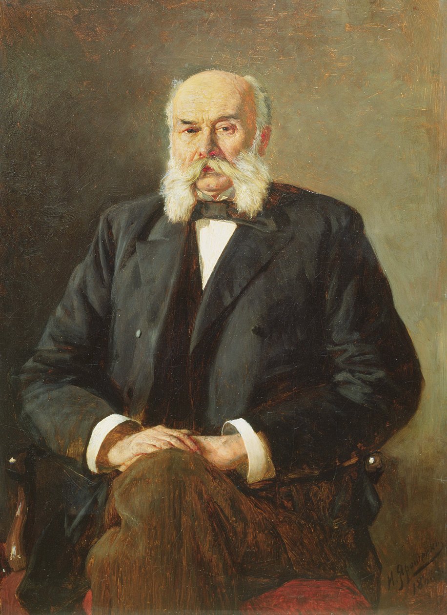 Porträtt av Ivan Gontcharov, 1888 av Nikolai Aleksandrovich Yaroshenko