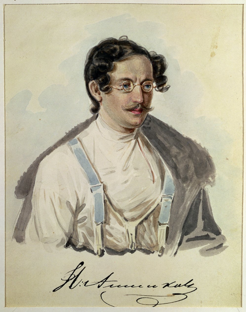 Porträtt av Ivan Annenkov (1802-78) i Peter fängelse, 1836 av Nikolai Alexandrovich Bestuzhev