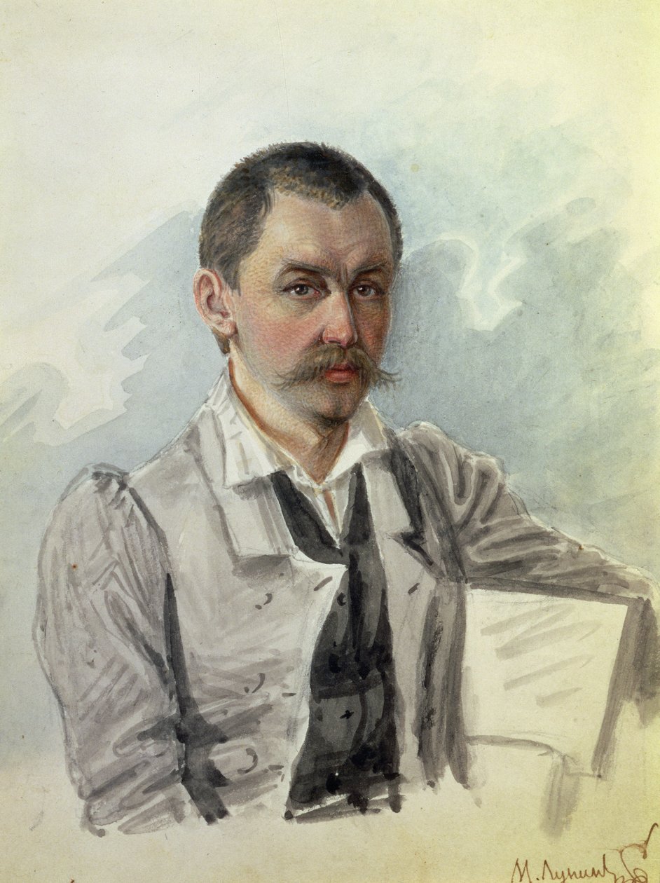 Porträtt av M. Lunin (1787-1845) Peter fängelse, 1836 av Nikolai Alexandrovich Bestuzhev