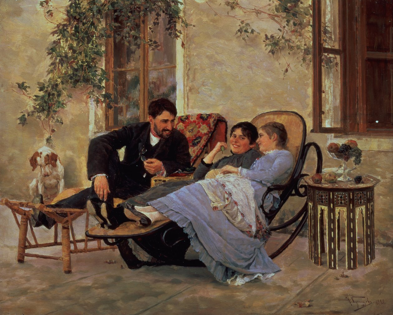After Dinner, 1888 av Nikolai Dmitrievich Kuznetsov