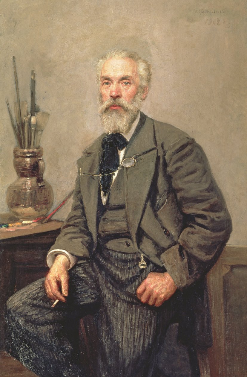 Porträtt av Konstantin Apollonovich Savitsky (1844-1905), 1902 av Nikolai Karlovich Grandkovsky