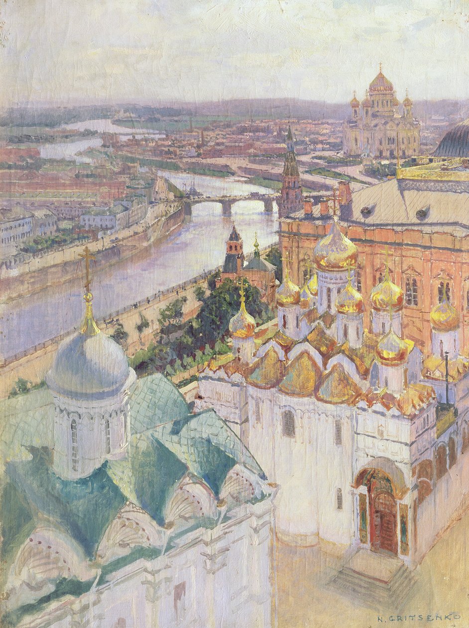 Utsikt över Moskva från Ivan den stores klocktorn, 1896 av Nikolai Nikolaevich Gritsenko