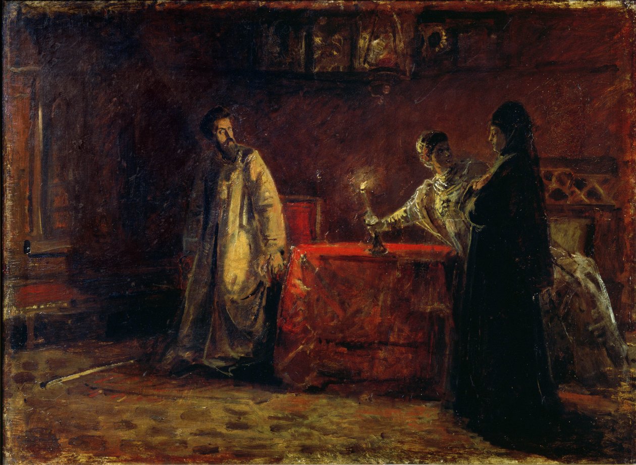 Tsar Boris Godunov (1551-1605) och Tsarina Martha, 1874 av Nikolai Nikolajevitch Gay