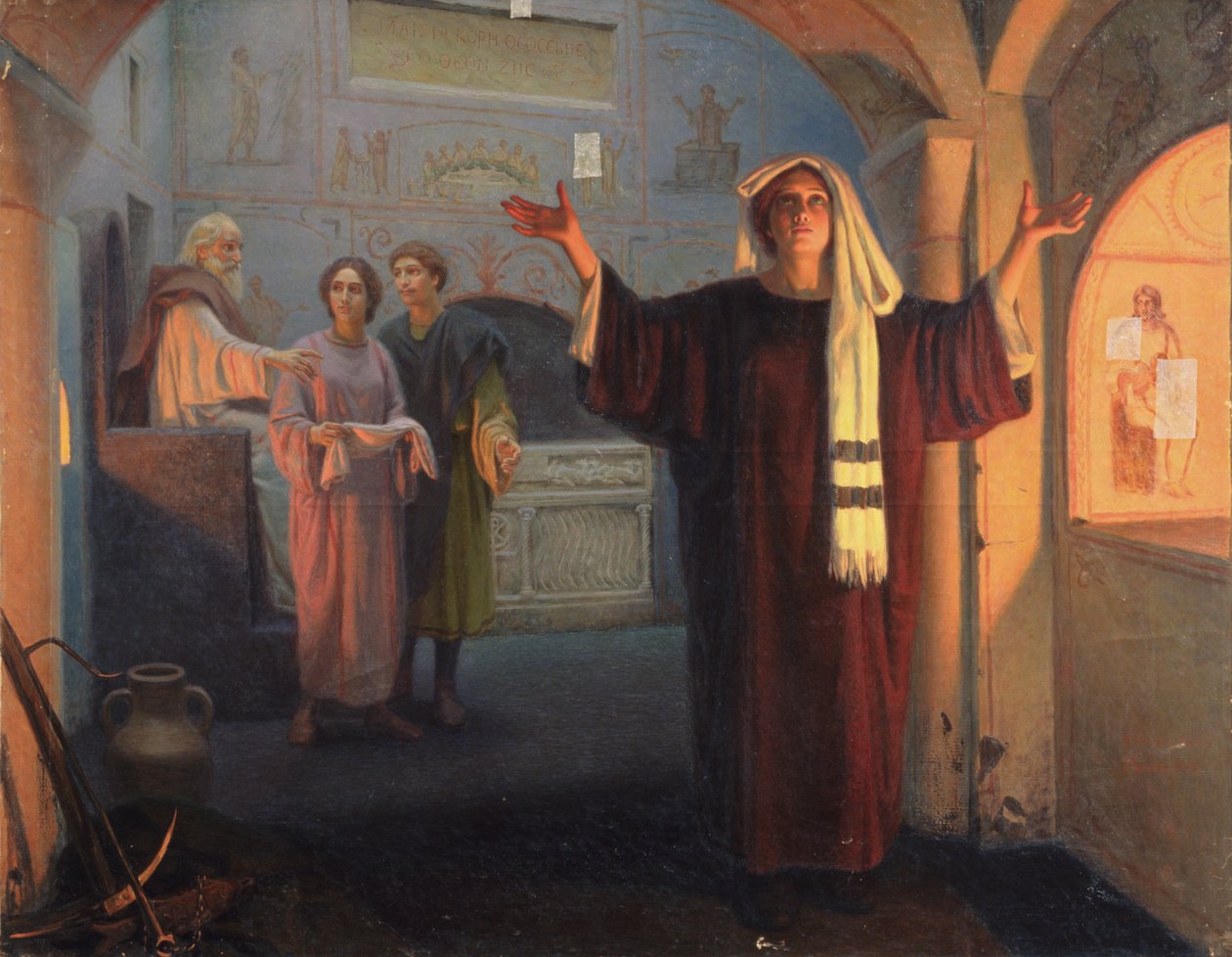 I en katakomb, 1900 av Nikolai Nikolayevich Alexandrov