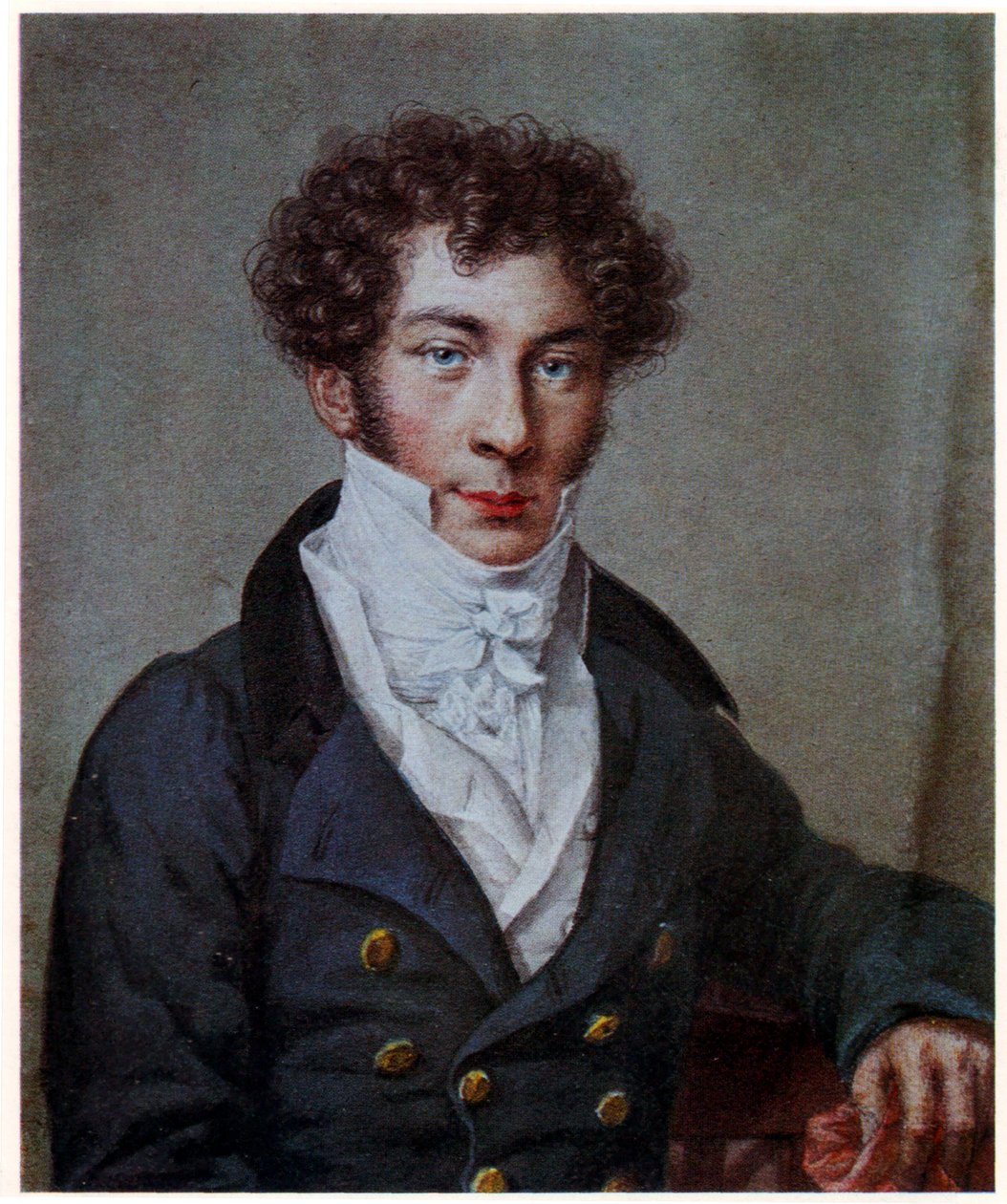Porträtt av den ryska poeten Konstantin Batyushkov, 1815 av Nikolai Utkin
