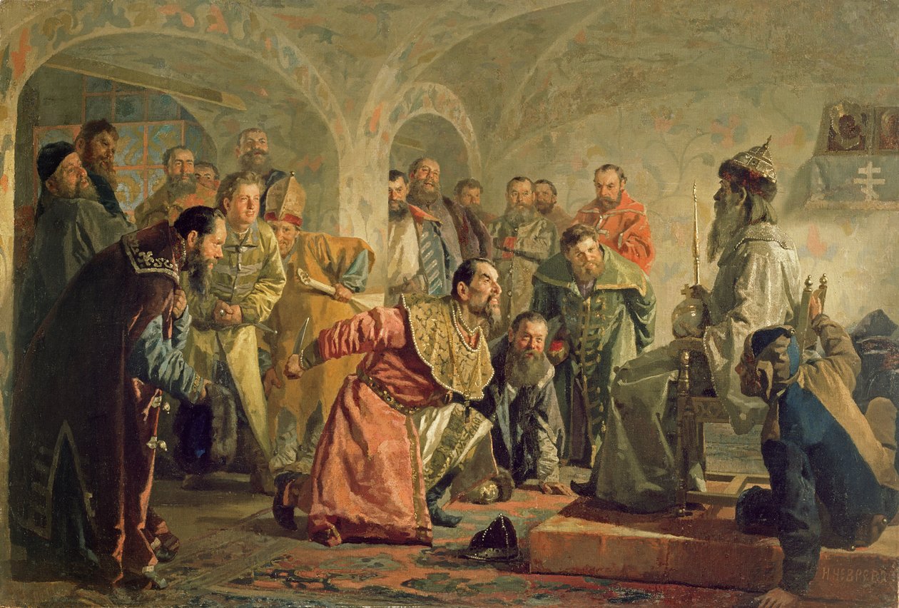 Oprichnina vid Ivan IV:s hov (1530-84) av Nikolai Vasilievich Nevrev