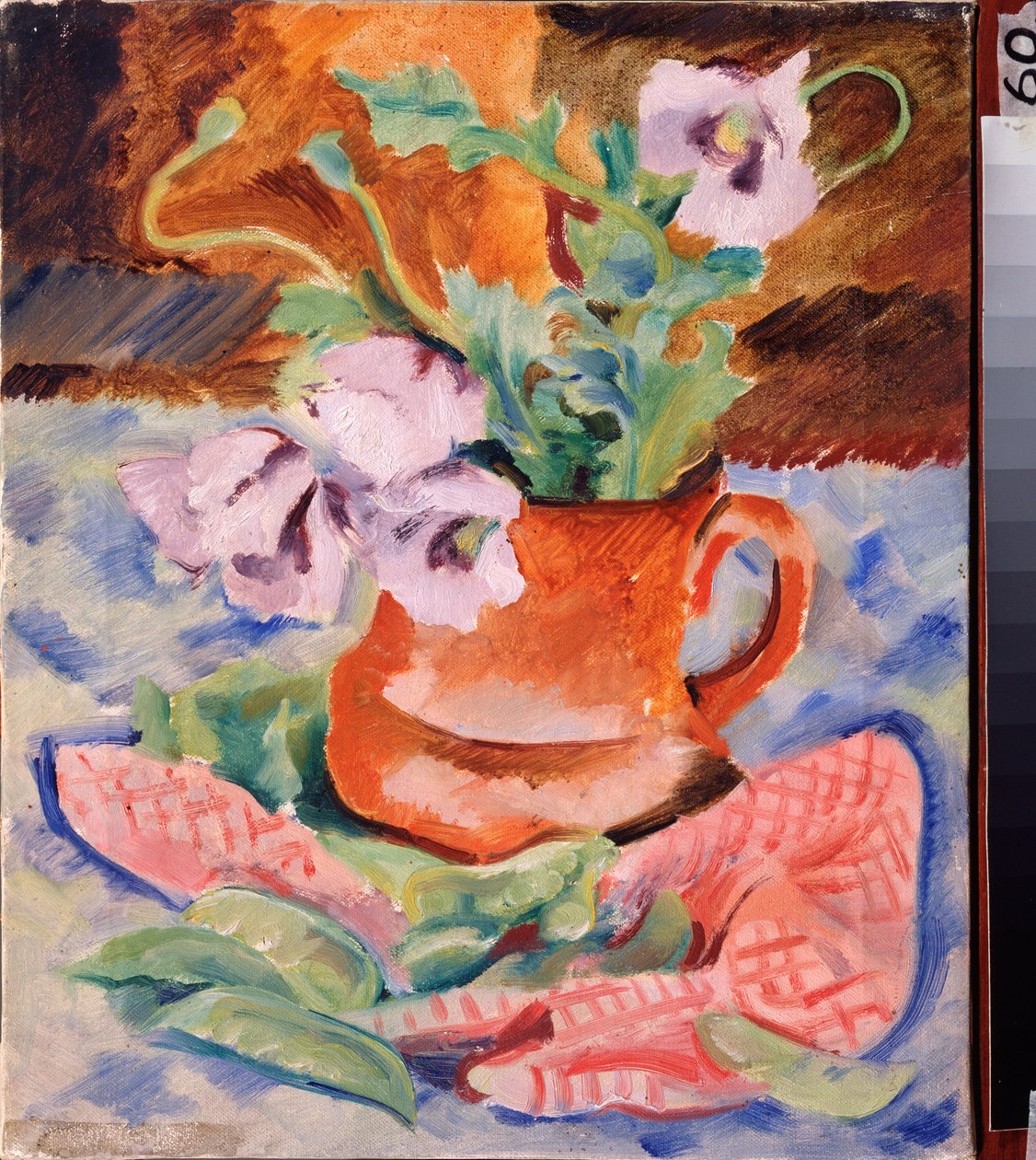 Nature morte, vallmo (Still Life, Poppyes) - Verk av Nikolai Andreyevich Tyrsa (Tirsa) (1887-1942), gouache och tempera på kartong av Nikolai Adrianovich Tyrsa