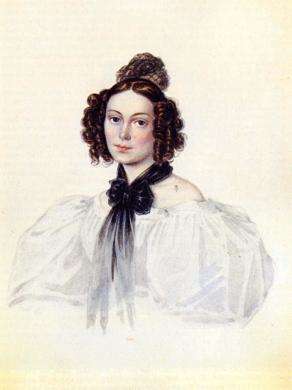 Porträtt av Camilla Ivseva Le Danti: 1908-19, fru till December Vasily Ivsev, 181 av Nikolai Alexandrovich Bestuzhev