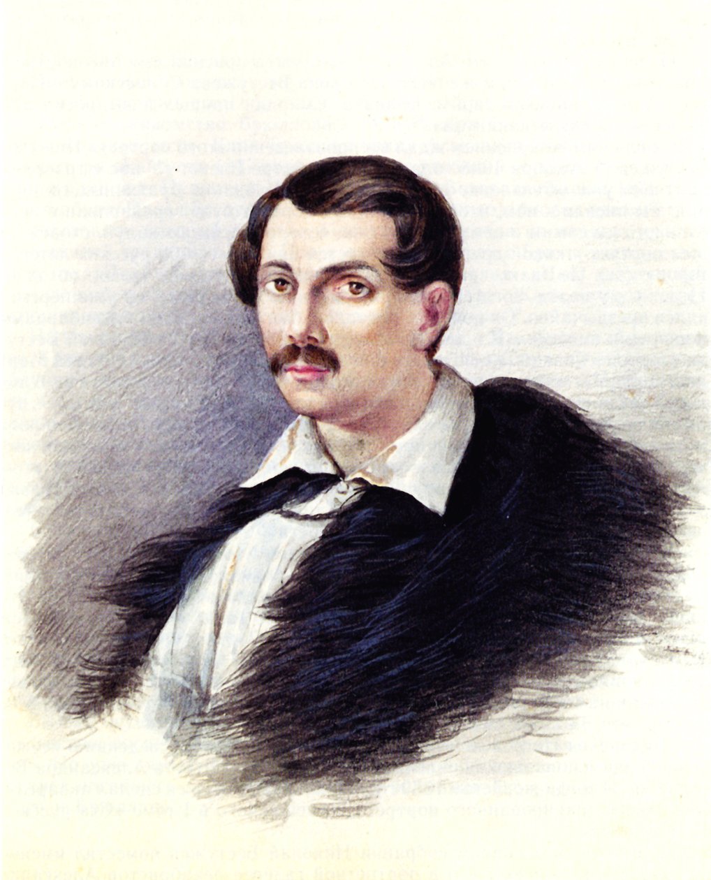 Porträtt av Decembrist Alexander Alexandrovich Bestuzhev 1797-1837, 1839 av Nikolai Alexandrovich Bestuzhev