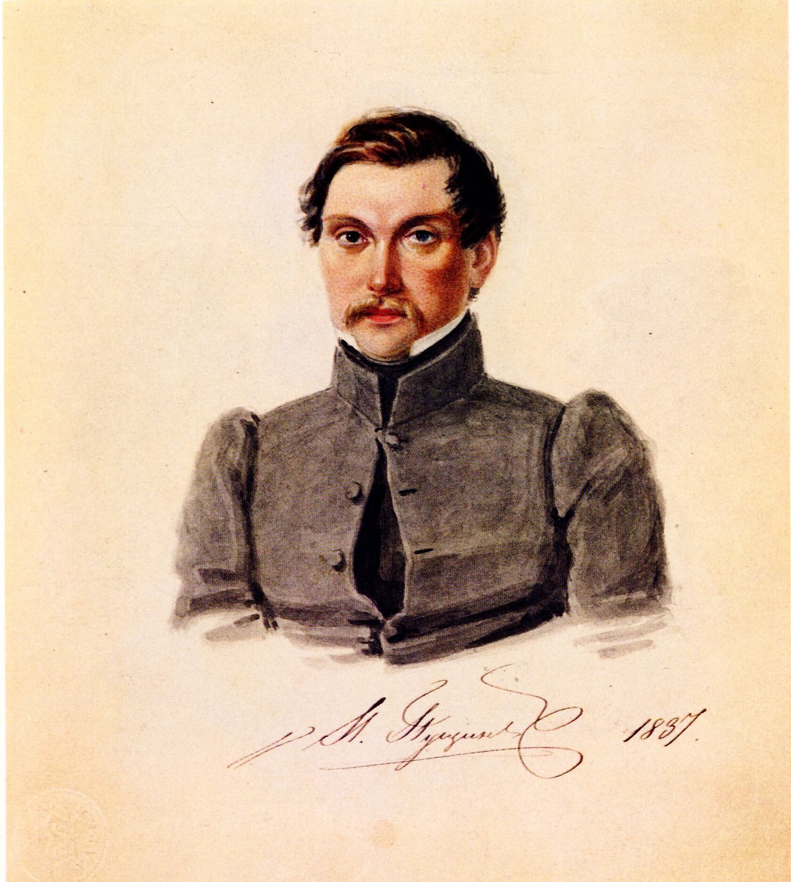 Porträtt OP Desmperist Ivan Bush 2-1, 5 av Nikolai Alexandrovich Bestuzhev