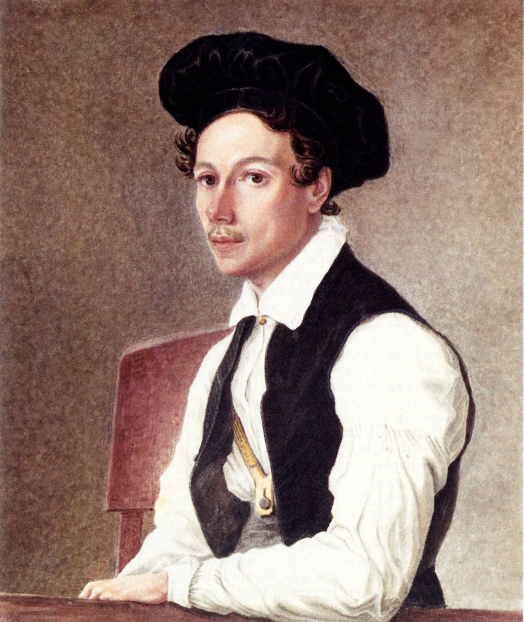 Porträtt av Decembrist Mikhail Alexandrovich Bestuzhev 1800-1871, 1837-1839 av Nikolai Alexandrovich Bestuzhev