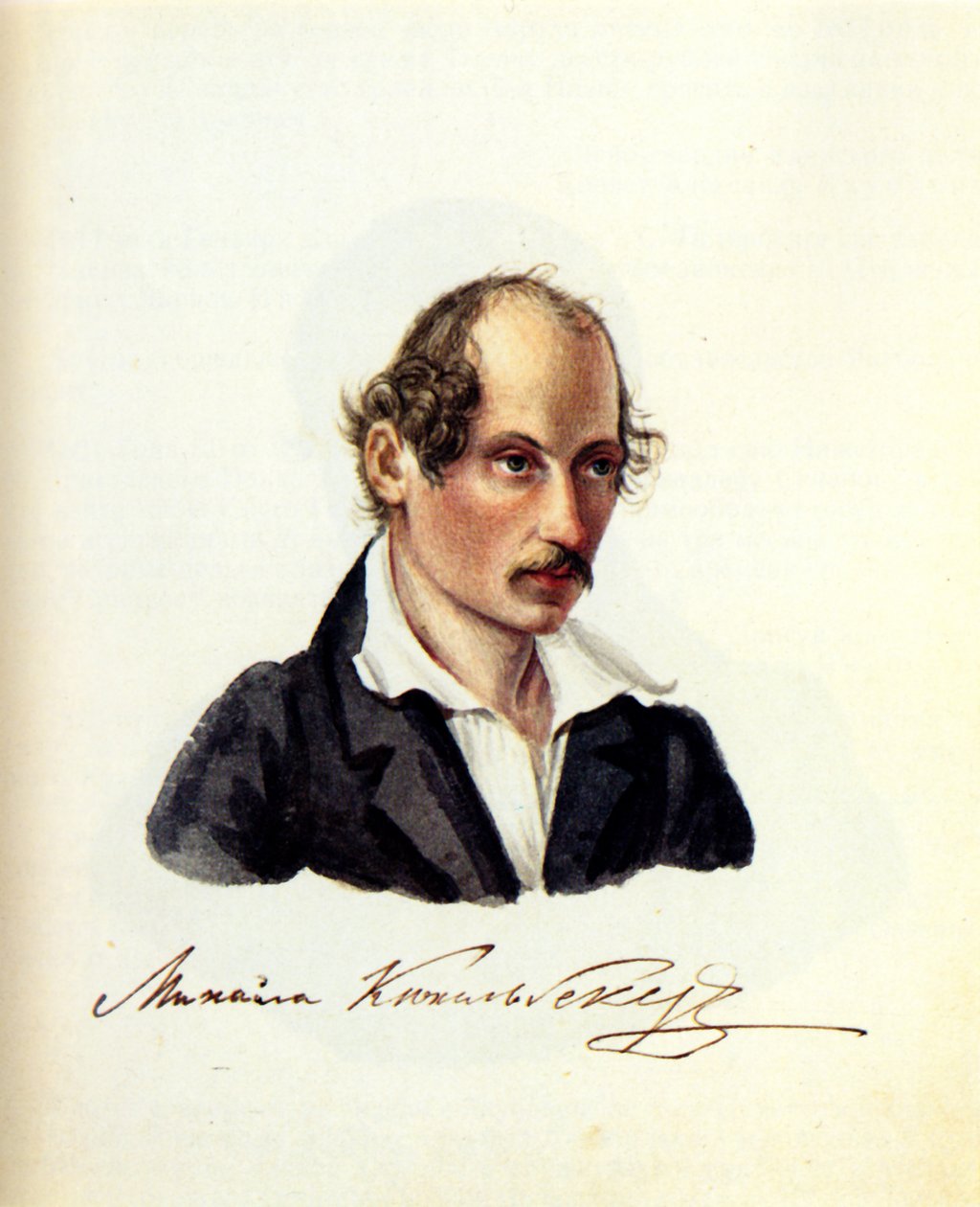 Porträtt av Decembrist Mikhail Kuechelbecker 1798-1859, 1831 av Nikolai Alexandrovich Bestuzhev
