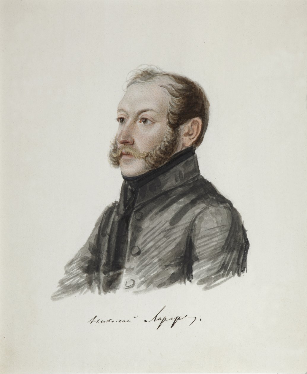 Porträtt av decembrist Nikolai Lorer 1794-1873, 1832-1833 av Nikolai Alexandrovich Bestuzhev