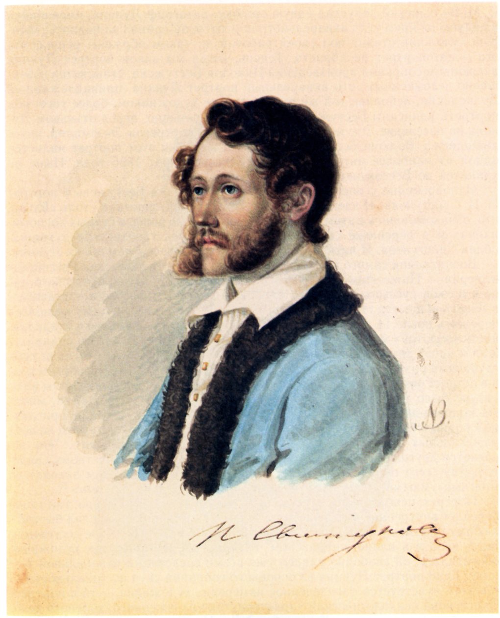 Porträtt av Decembrist Pjotr Svistunov 1803-1889, 1836 av Nikolai Alexandrovich Bestuzhev