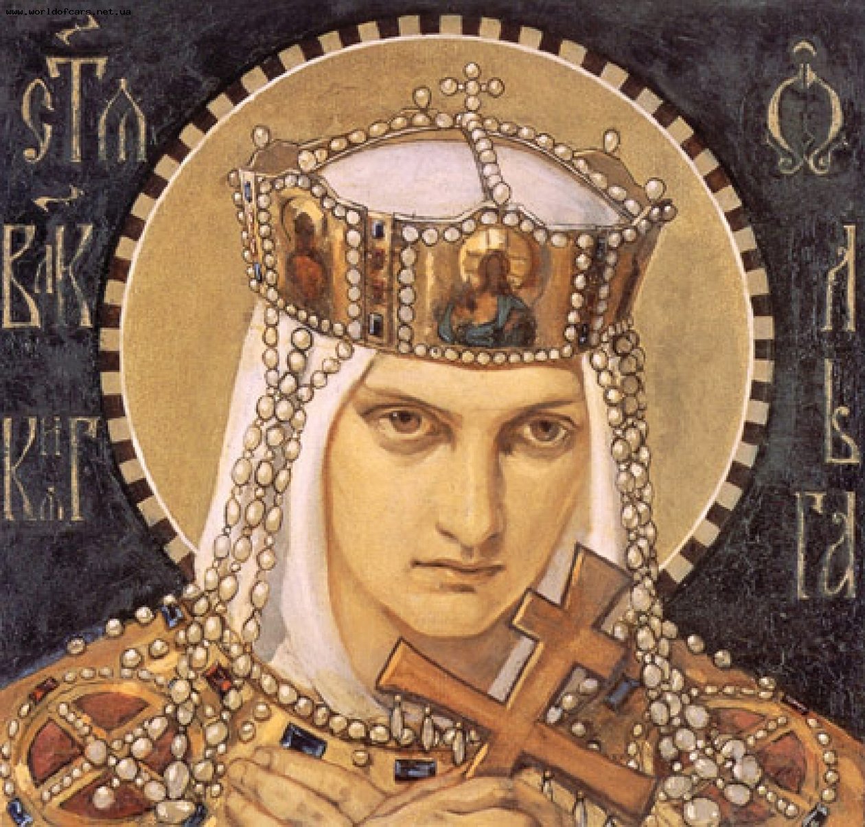 Sankta Olga, prinsessan av Kiev, andra hälften av 1800-talet. av Nikolai Alexandrovich Bruni