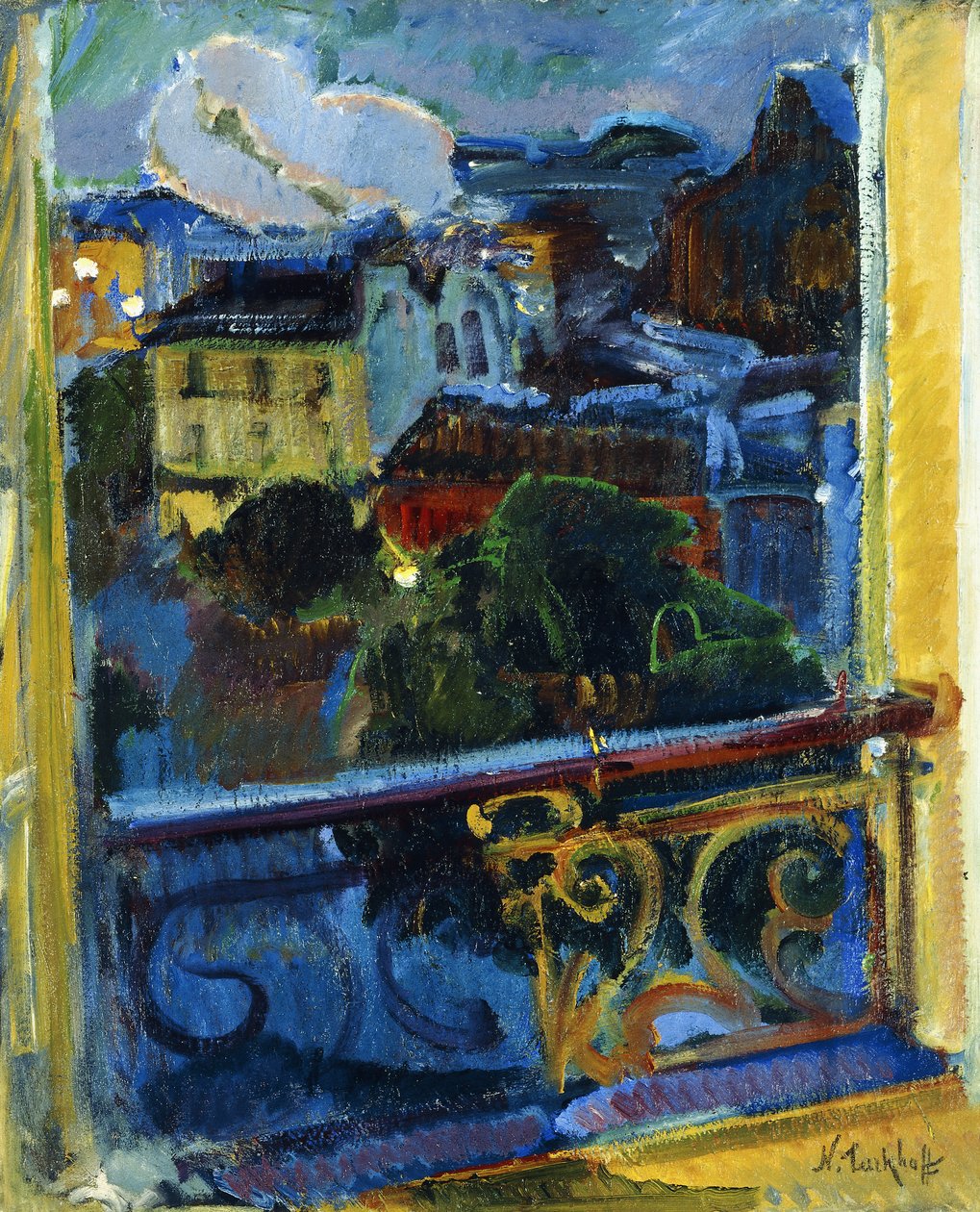 Paris, Montparnasse på natten, ca 1905 (olja på duk) av Nikolai Alexandrovich Tarkhoff