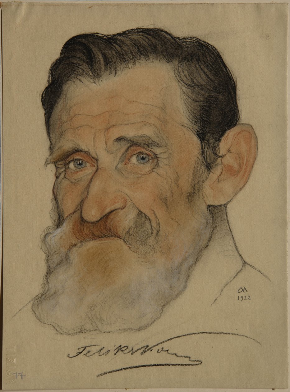 Porträtt av Felix Yakovlevich Cohn 1864-1941, 1922 av Nikolai Andreevich Andreev