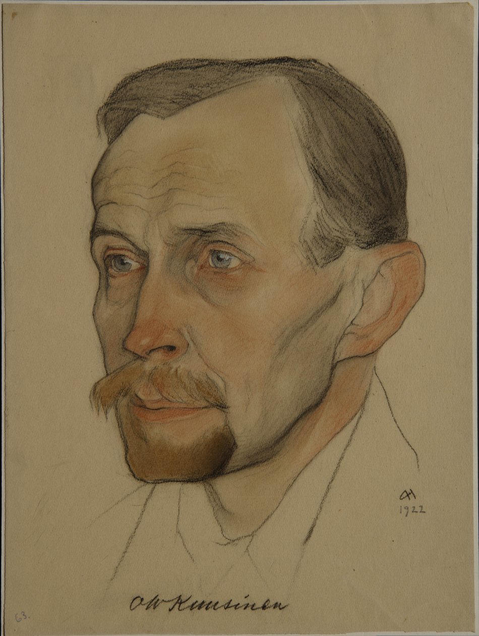 Porträtt av Otto Wilhelm Wille Kuusinen 1881-1964, 1922 av Nikolai Andreevich Andreev