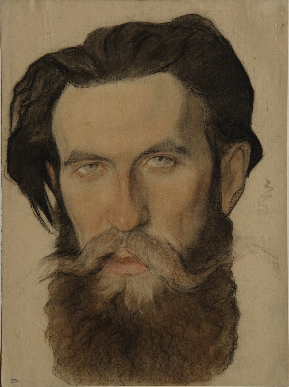Porträtt av Otto Y. Schmidt 1891-1956, 1921-1922 av Nikolai Andreevich Andreev