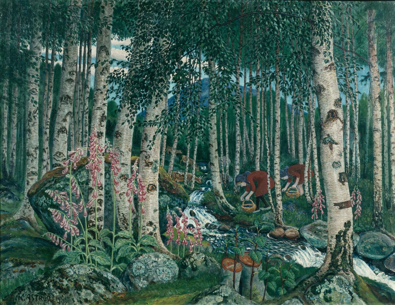 Foxgloves av Nikolai Astrup