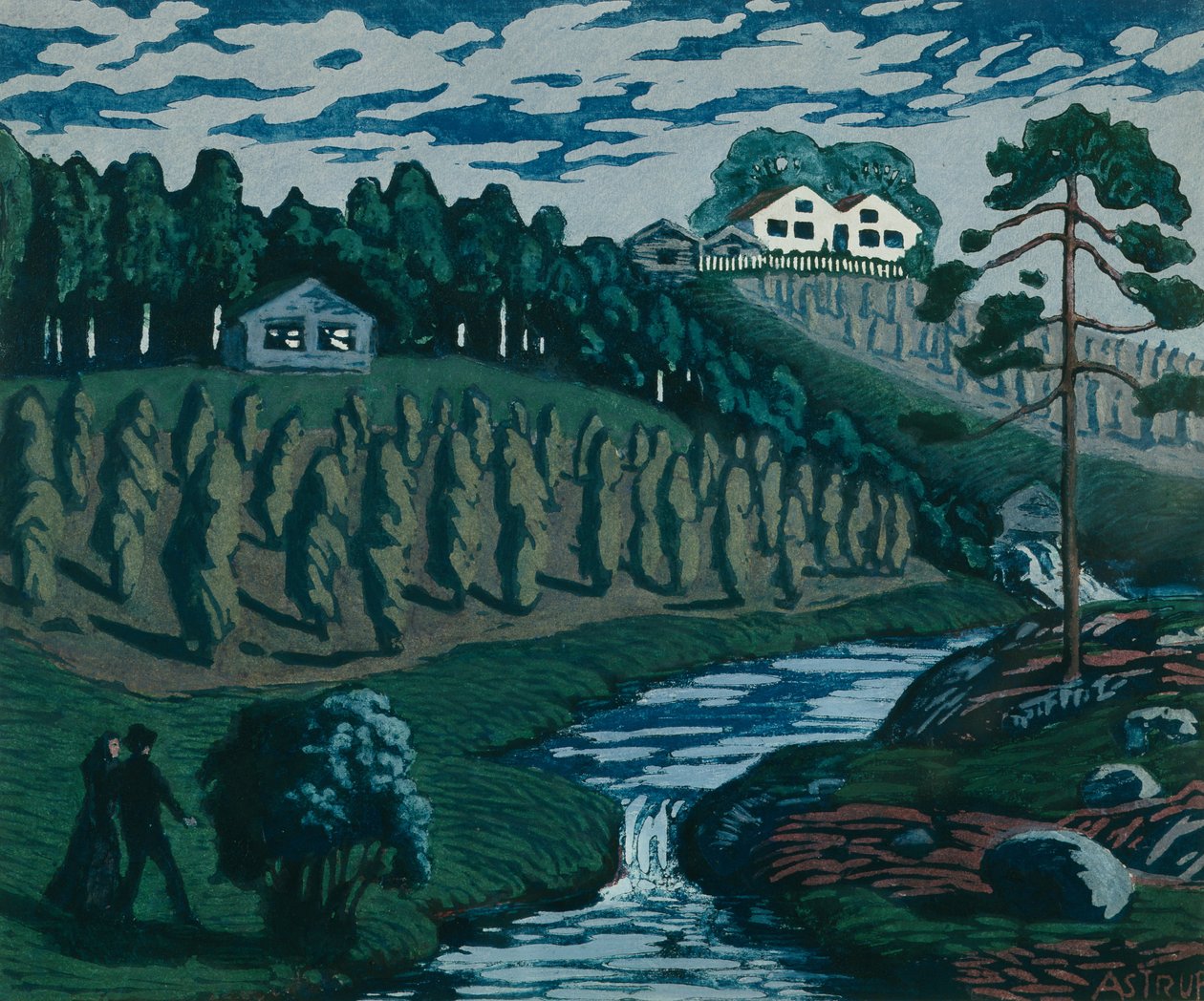 Stora skivor (olja på duk) av Nikolai Astrup
