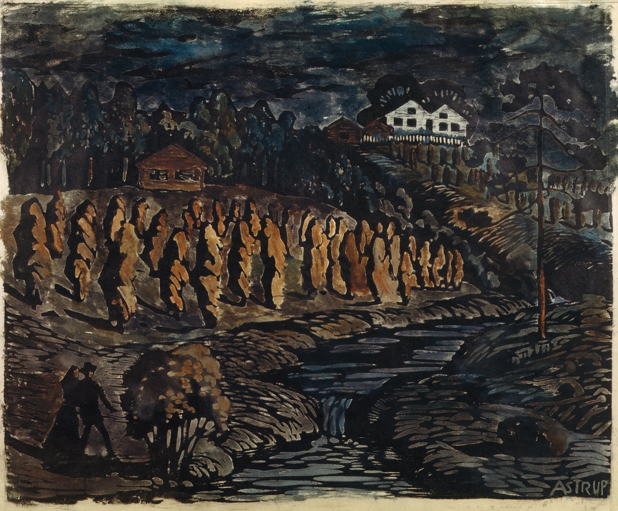 Stora kärvar på en stång av Nikolai Astrup