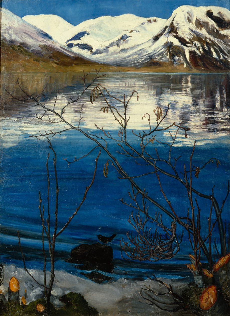 Marshumör vid Jølstervannet av Nikolai Astrup