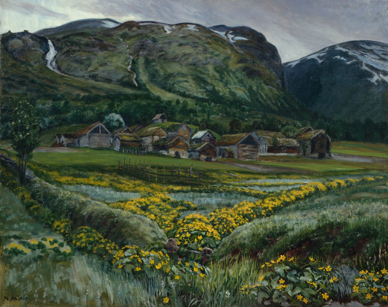 Lördagskväll och smörblommor av Nikolai Astrup