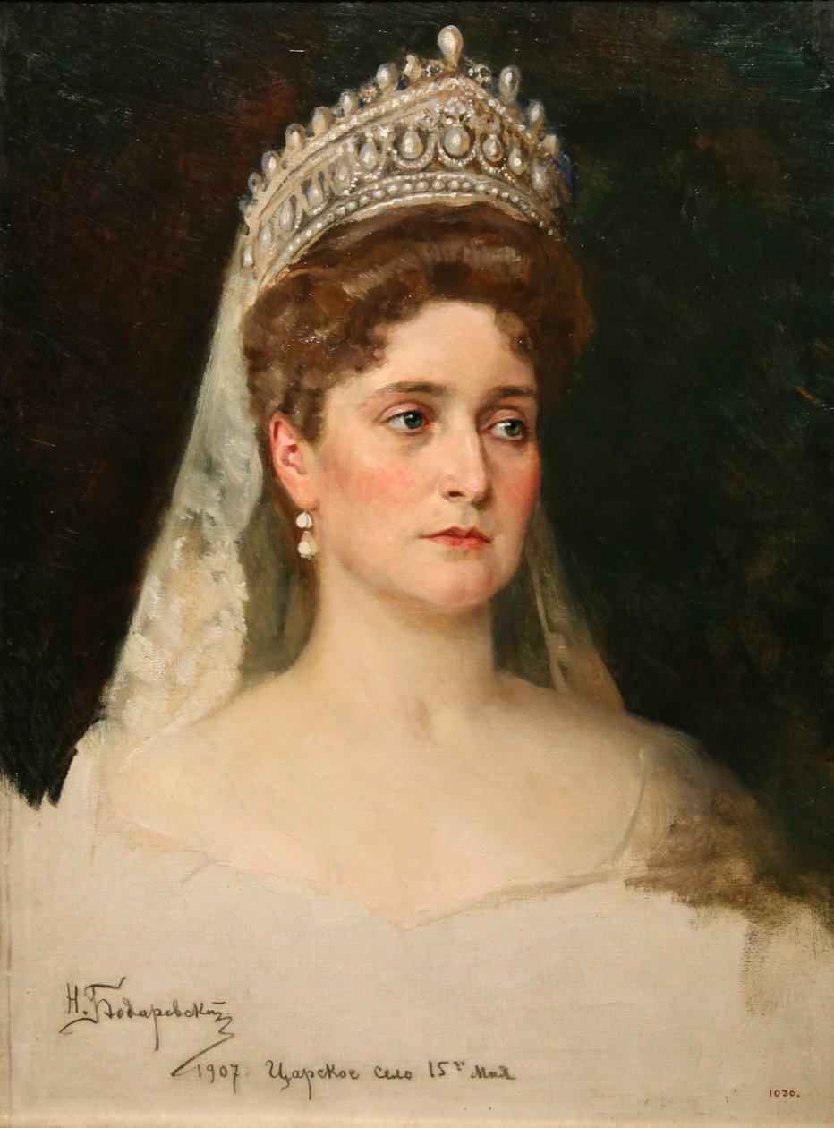 "Porträtt av kejsarinnan Alexandra Feodorovna", 1907 av Nikolai Bodarevsky