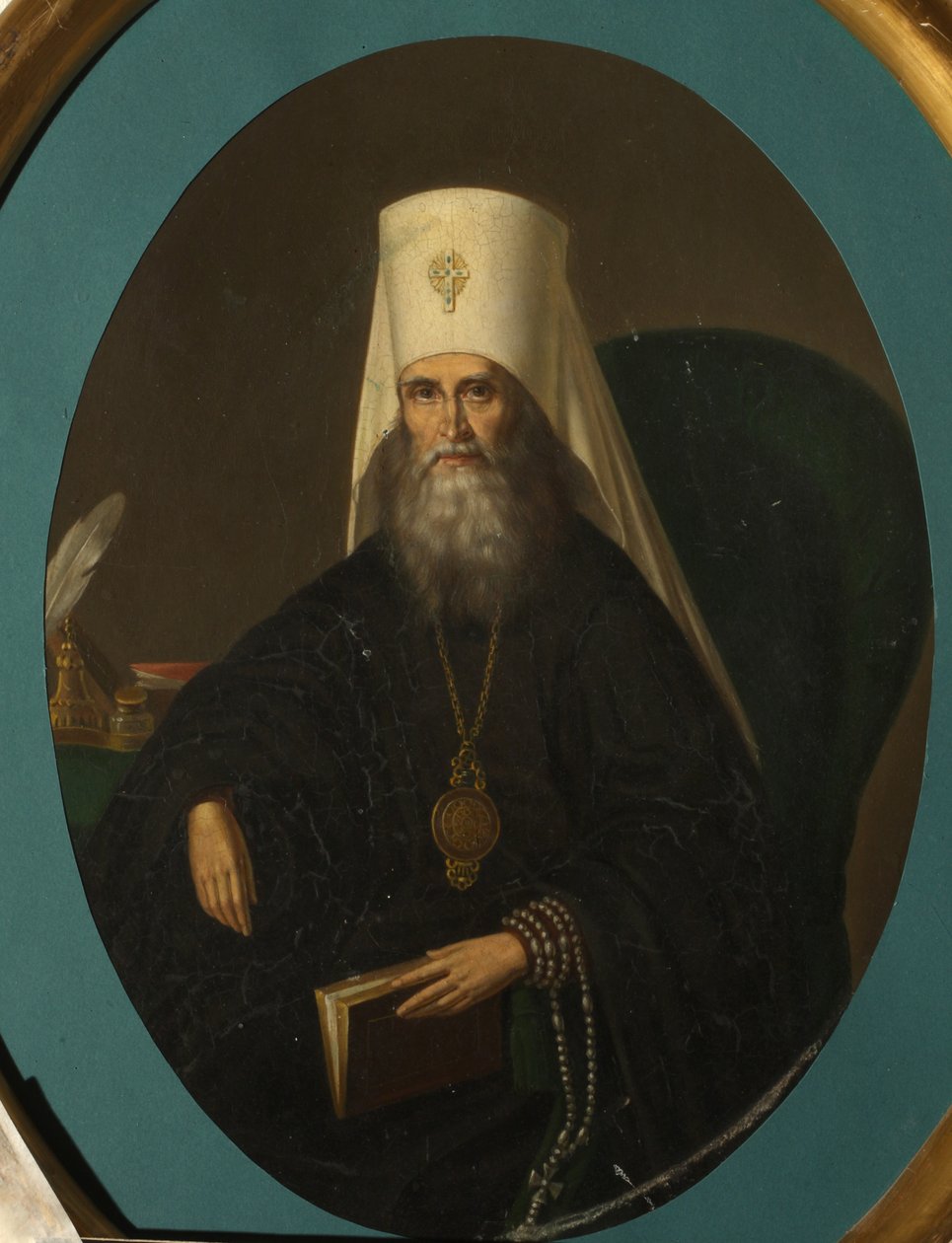 Porträtt av Metropolitan Filaret i Moskva 1782-1867, 1860-talet av Nikolai Danilovich Sprevitch