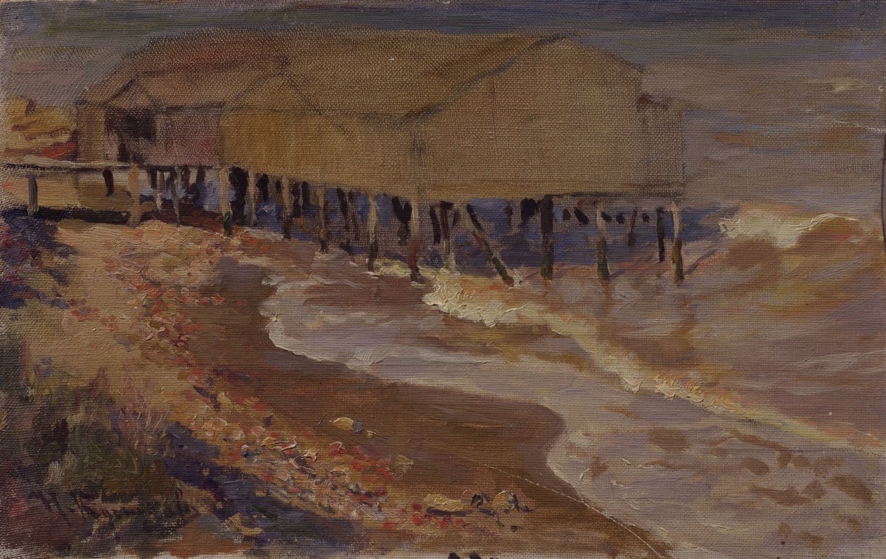 Ett badhus vid stranden av Nikolai Dmitrievich Kuznetsov