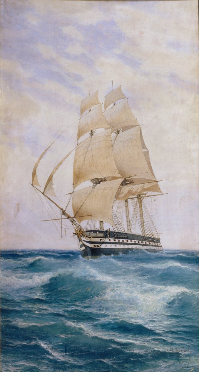 Skeppet på linjen Imperatritsa Mariya, 1890-talet av Nikolai Dmitryevich Prokofyev