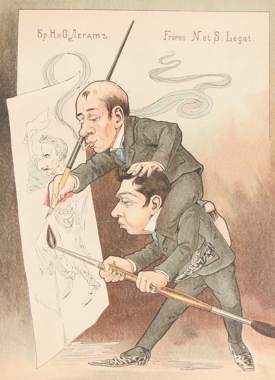 Självkarikatyr Från: Rysk balett i karikatyrer, 1902-1905 av Nikolai Gustavovich Legat
