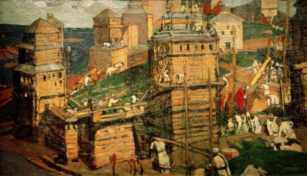 Bygga en stad av Nikolai Konstantinowitsch Roerich