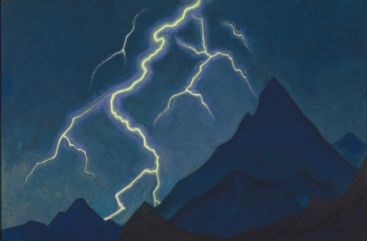 Call of the Heaven. Blixten, 1935-1936 av Nikolai Konstantinowitsch Roerich