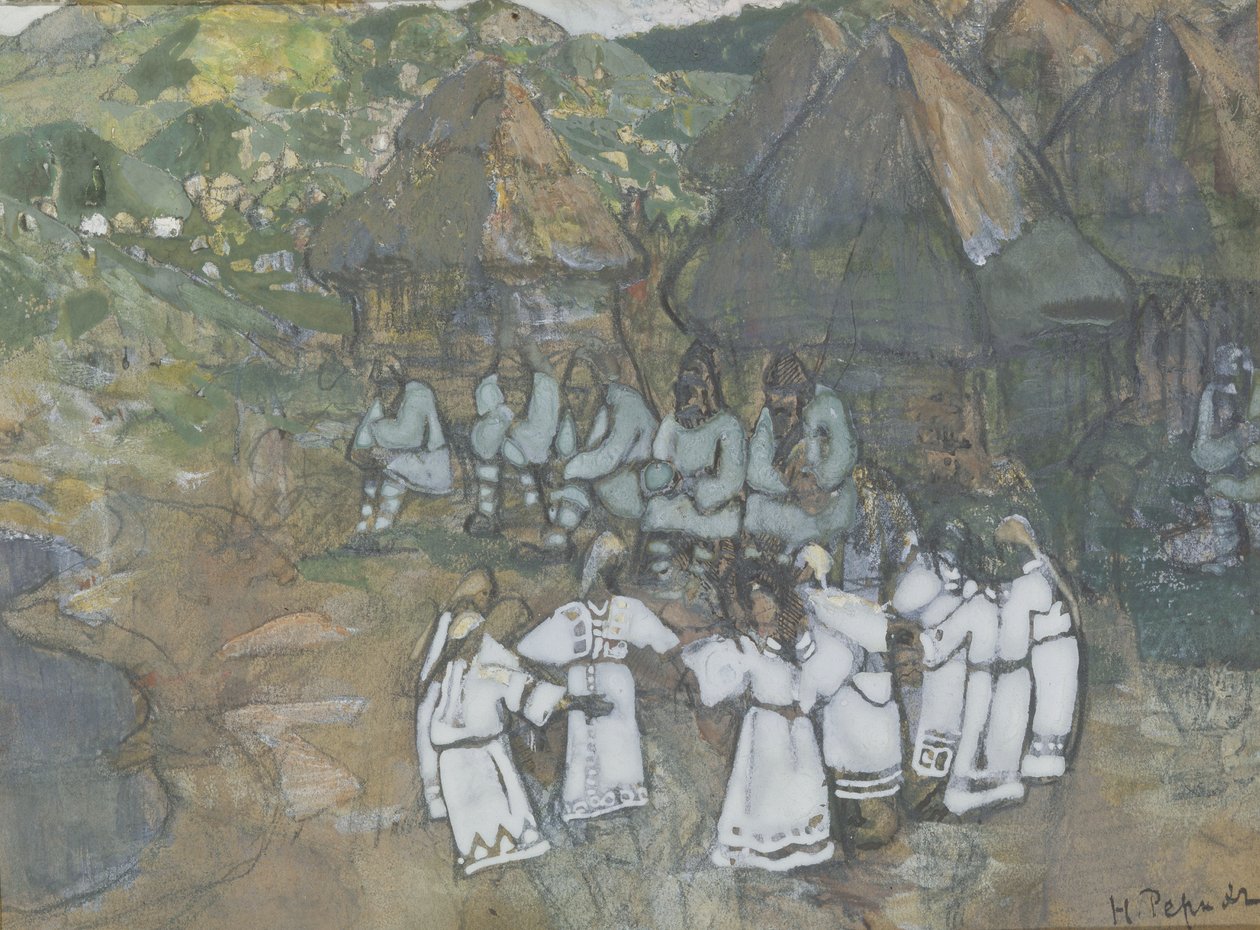 Cirkeldans, tidigt 1900-tal av Nikolai Konstantinowitsch Roerich