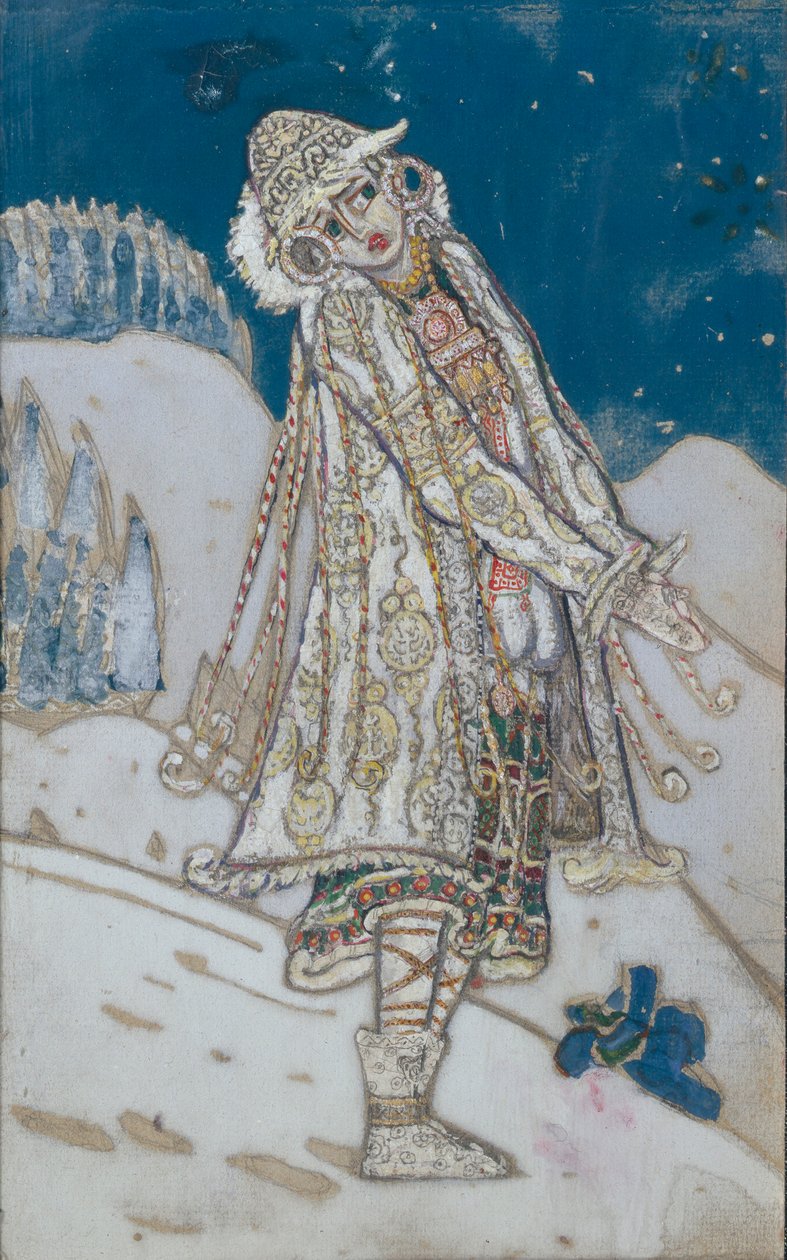 Kostymdesign för teaterpjäsen Snow Maiden av A. Ostrovsky, 1912 av Nikolai Konstantinowitsch Roerich