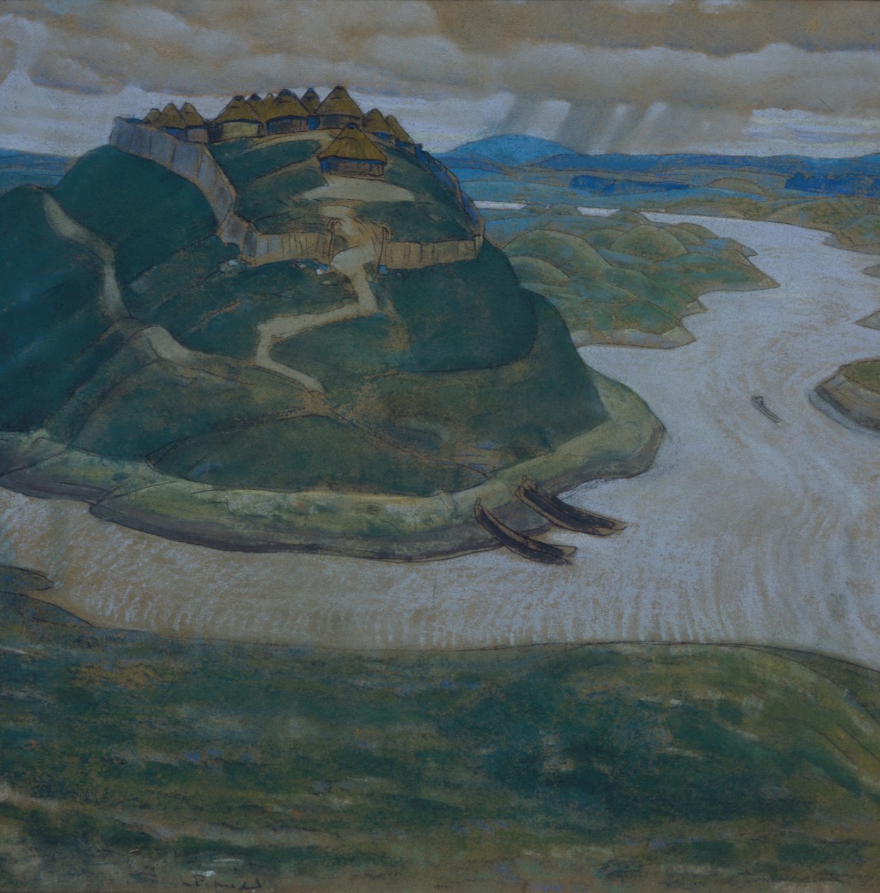 Gorodishche Gammal slavisk befäst bosättning av Nikolai Konstantinowitsch Roerich