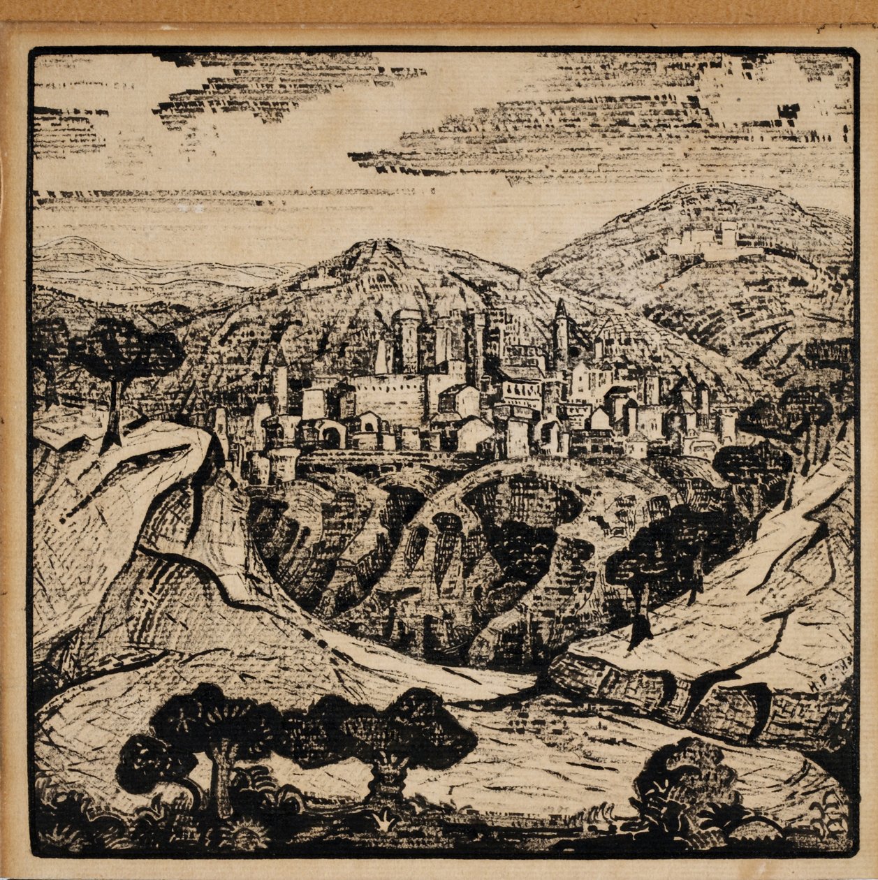 Illustration till de italienska dikterna av Alexander Blok, 1907 av Nikolai Konstantinowitsch Roerich